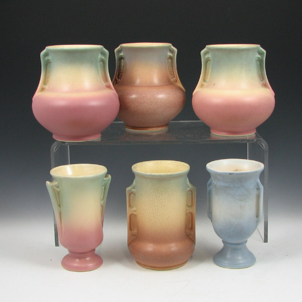 Appraisal: Hull Sueno - Vases Lot of six Sueno vases including