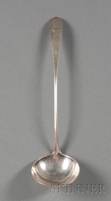 Appraisal: Federal Coin Silver Soup Ladle Albany New York c Isaac