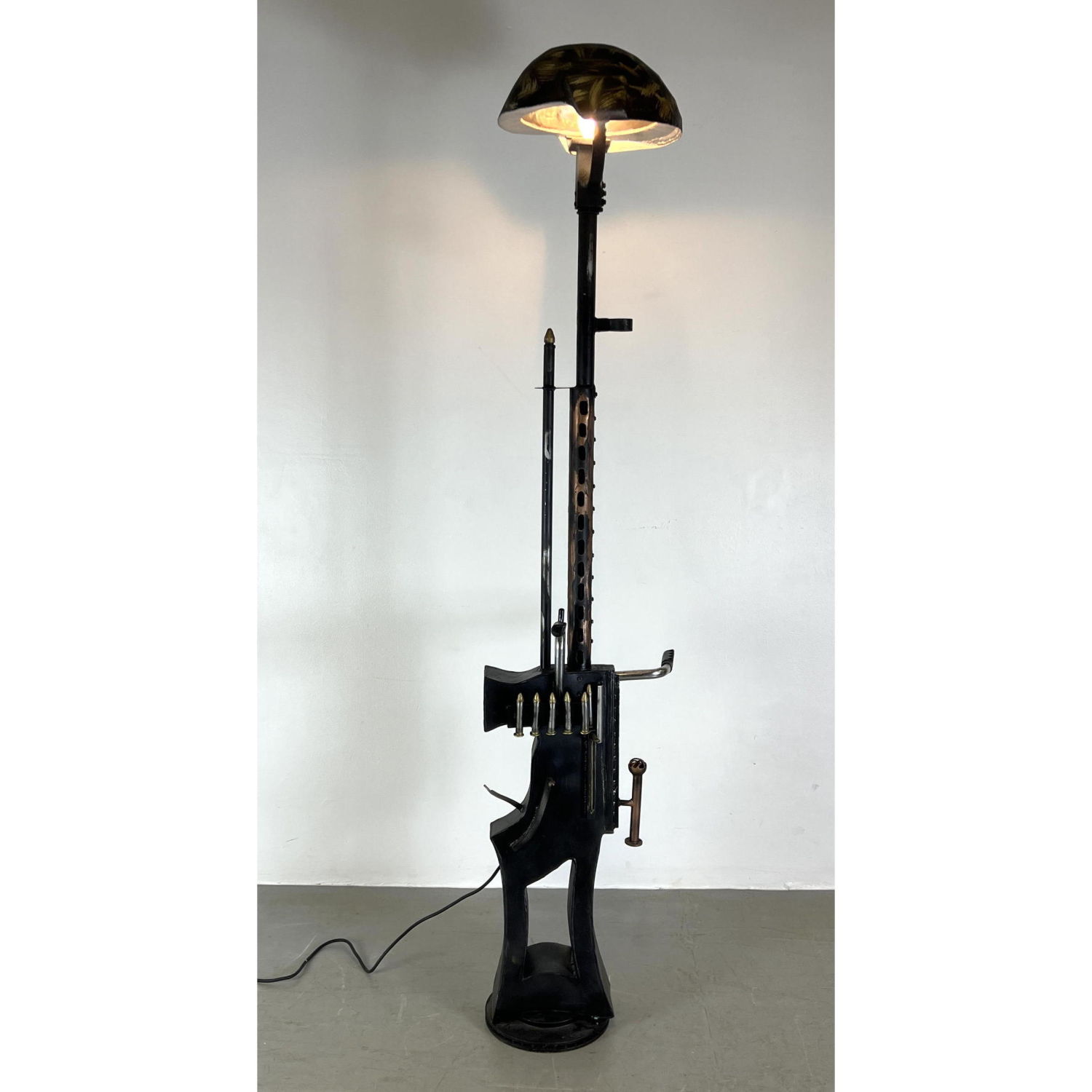 Appraisal: Large Brutalist Heavy Iron Floor Lamp in the form of