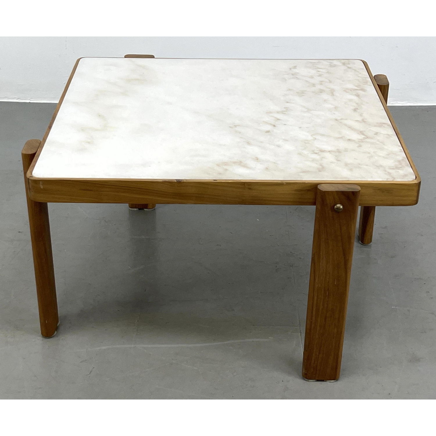 Appraisal: Small Occasional Side Table with Inset Marble Top Dimensions H