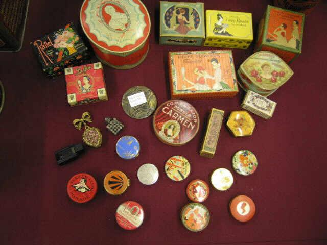 Appraisal: Pc Lot of Advertising Tins Vintage Cosmetic related items