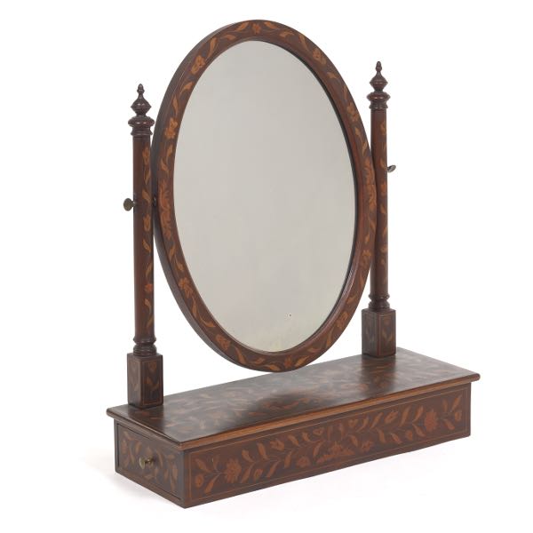 Appraisal: SHERATON STYLE VANITY MIRROR WITH DRAWERS LATE TH-EARLY TH CENTURY