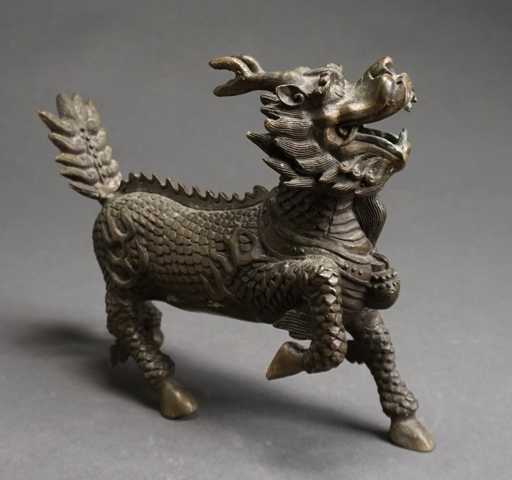 Appraisal: Chinese Bronze Figure of a Qilin H in cm