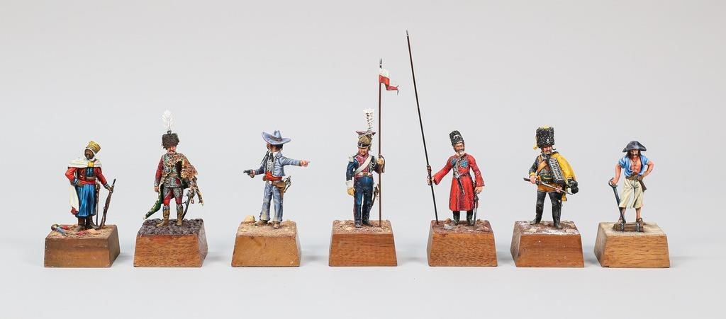 Appraisal: hand painted metal military toy soldiers Garde Imperial st Polish