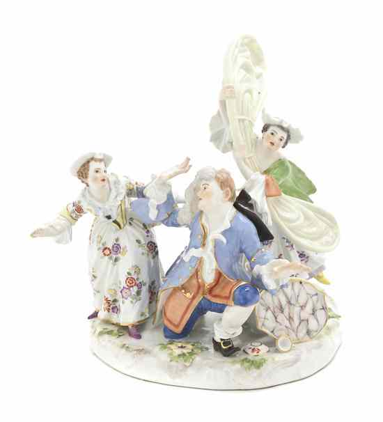 Appraisal: A Meissen Porcelain Figural Group modeled as two females and