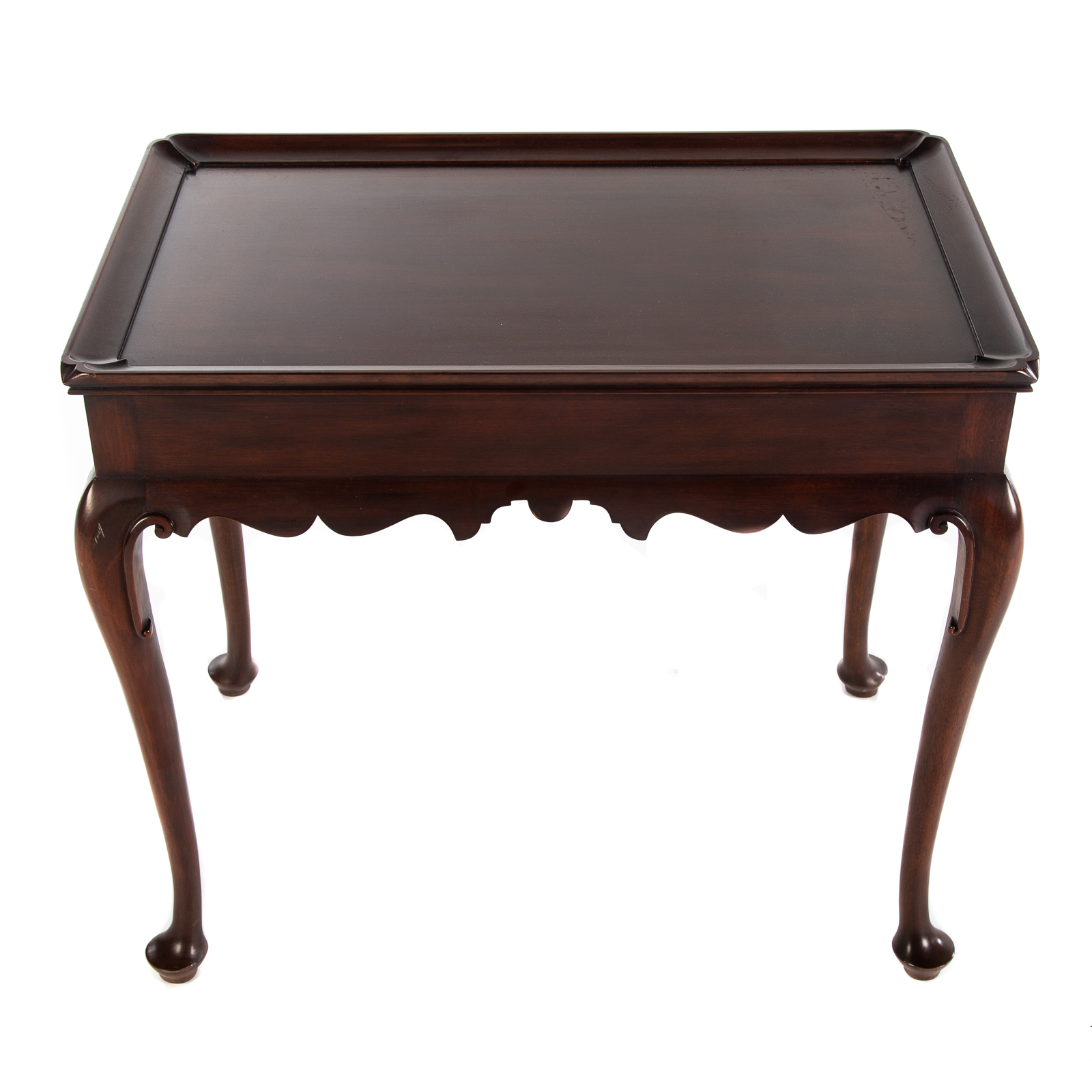 Appraisal: HENKEL HARRIS MAHOGANY QUEEN ANNE STYLE TEA TABLE th century