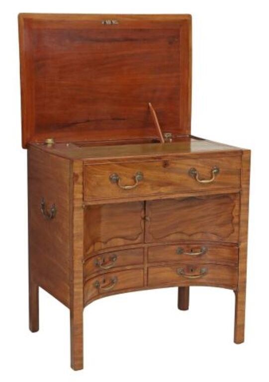 Appraisal: Georgian style mahogany campaign writing desk late th early th