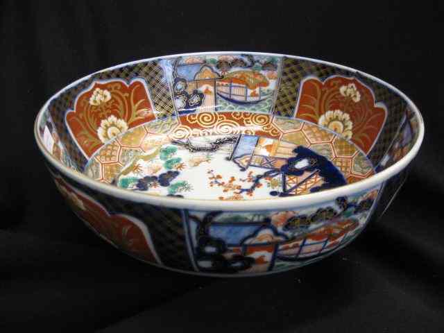 Appraisal: Large Japanese Imari Porcelain Bowl signed '' diameter '' deep