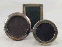 Appraisal: Silver photo frames A Gucci circular frame cm diameter another