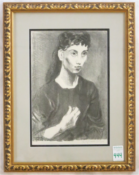 Appraisal: RAPHAEL SOYER LITHOGRAPH New York - Young woman seated Image