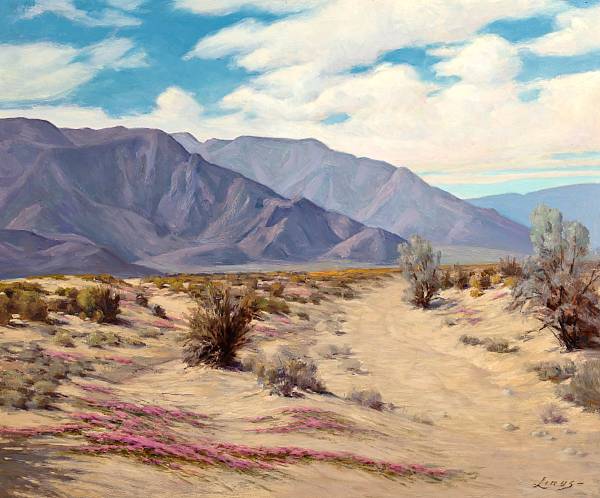 Appraisal: Axel Linus American - Desert Landscape Southern California signed 'Linus'