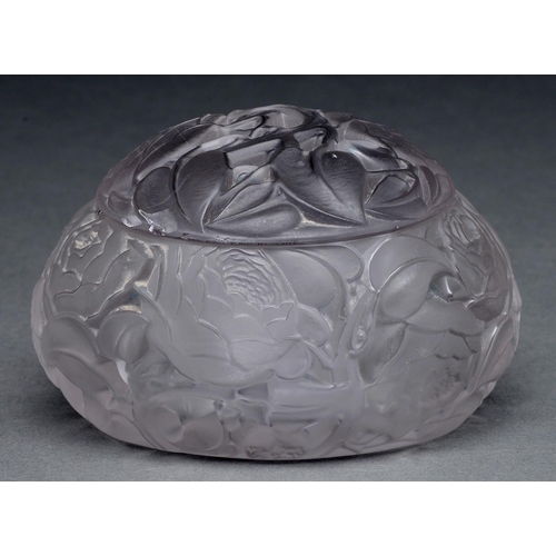 Appraisal: Dinard' A Lalique frosted glass box and cover mm h