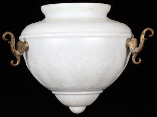 Appraisal: STEUBEN CALCITE GLASS SHADE STEUBEN CALCITE GLASS SHADE H DIA