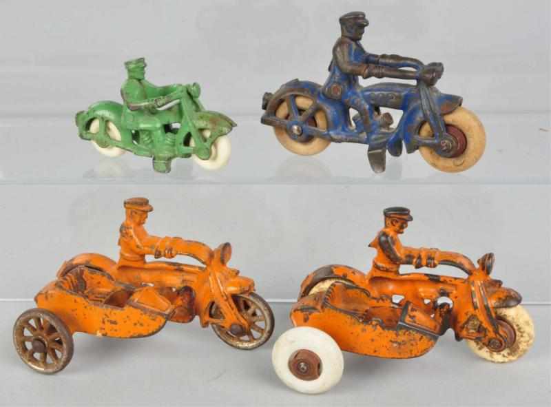 Appraisal: Lot of Cast Iron Motorcycle Toys American Includes two with