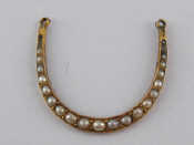 Appraisal: A yellow metal tests carat gold seed pearl pendant approx