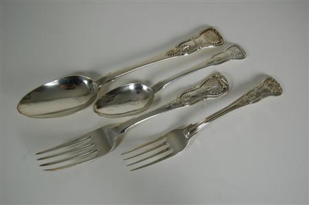 Appraisal: A large suite of King's pattern silver table appointments Scottish