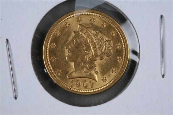 Appraisal: GOLD COIN dollar gold coin liberty on one side eagle