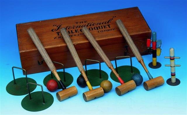 Appraisal: AN EARLY TH CENTURY TABLE CROQUET GAME The International by