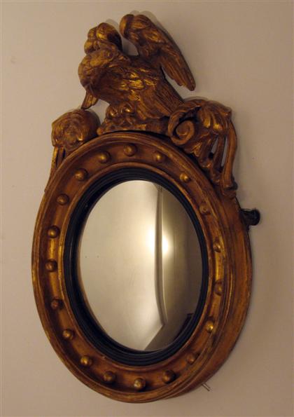 Appraisal: Classical giltwood girandole looking glass th century