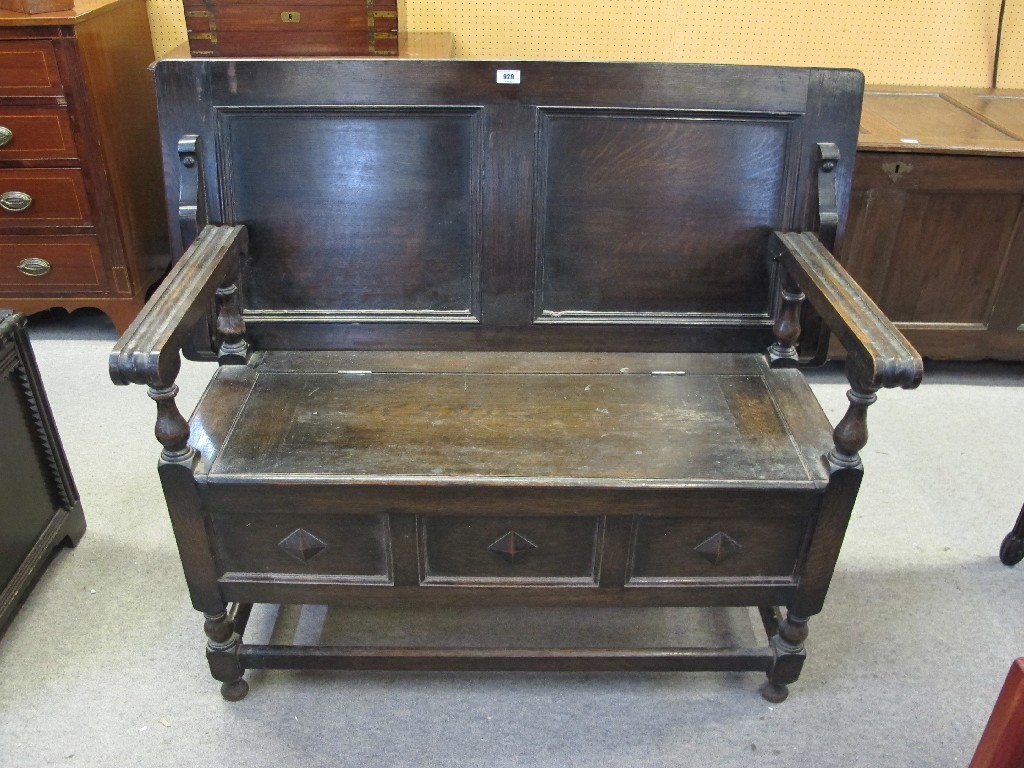 Appraisal: th century style monks bench