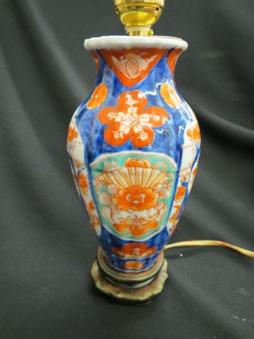 Appraisal: Imari Porcelain Lamp rich florals body