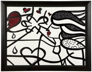 Appraisal: Romero Britto ''The Break-up Part '' from the ''Black White''