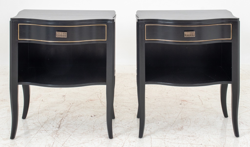 Appraisal: HOLLYWOOD REGENCY ELISE HENREDON NIGHT STANDS Hollywood Regency Art Deco