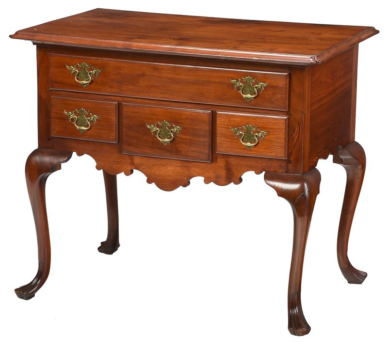 Appraisal: Philadelphia Queen Anne Style Dressing Table some period elements walnut