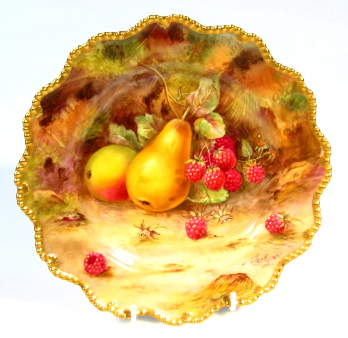 Appraisal: An early thC Royal Worcester fruit pattern plate signed T