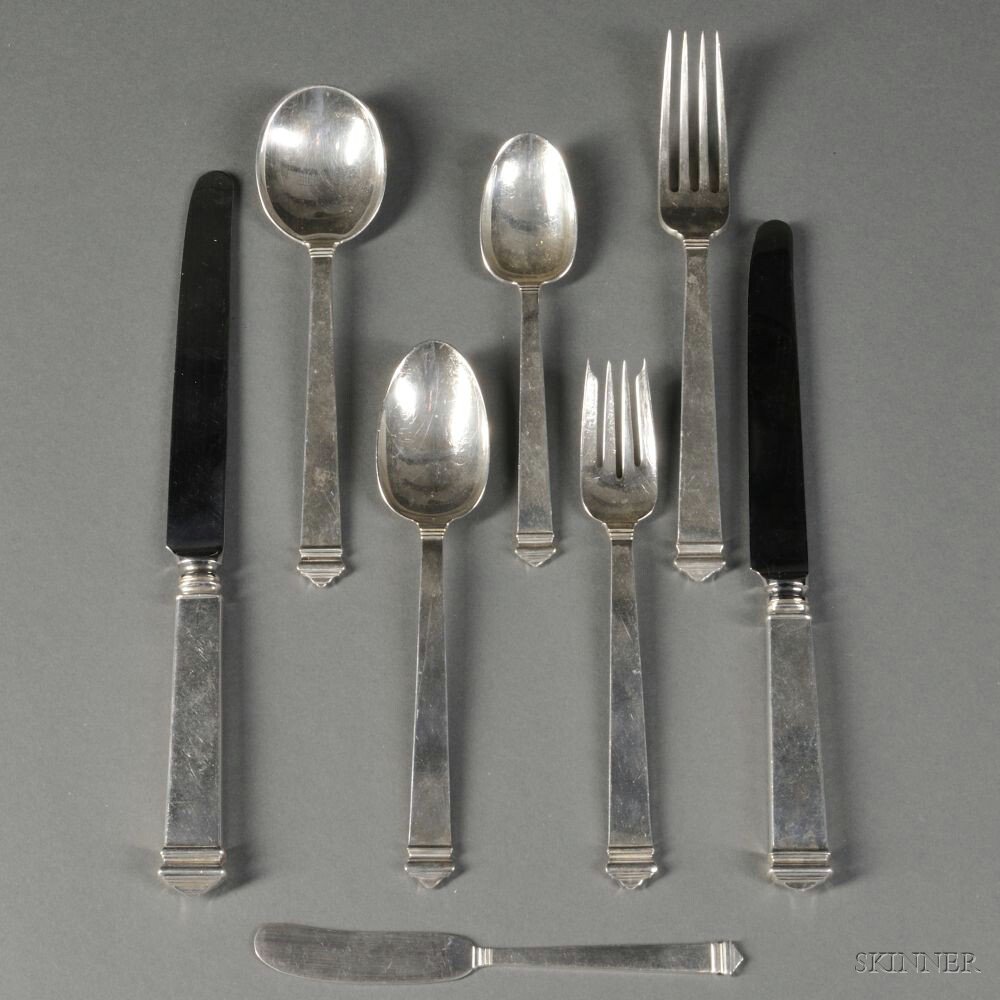 Appraisal: Tiffany Co Hampton Pattern Sterling Silver Flatware Service New York