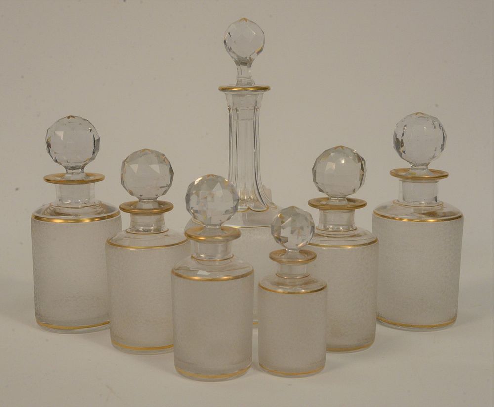 Appraisal: Seven Piece Set of St Louis Glass to include decanter