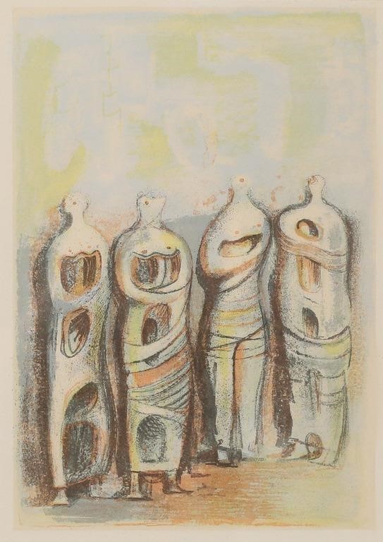 Appraisal: Henry Moore England - Lithograph The Four Sketches Unsigned Image