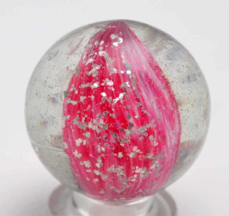 Appraisal: Shrunken Core Onionskin Marble with Mica Description Onionskin in pink