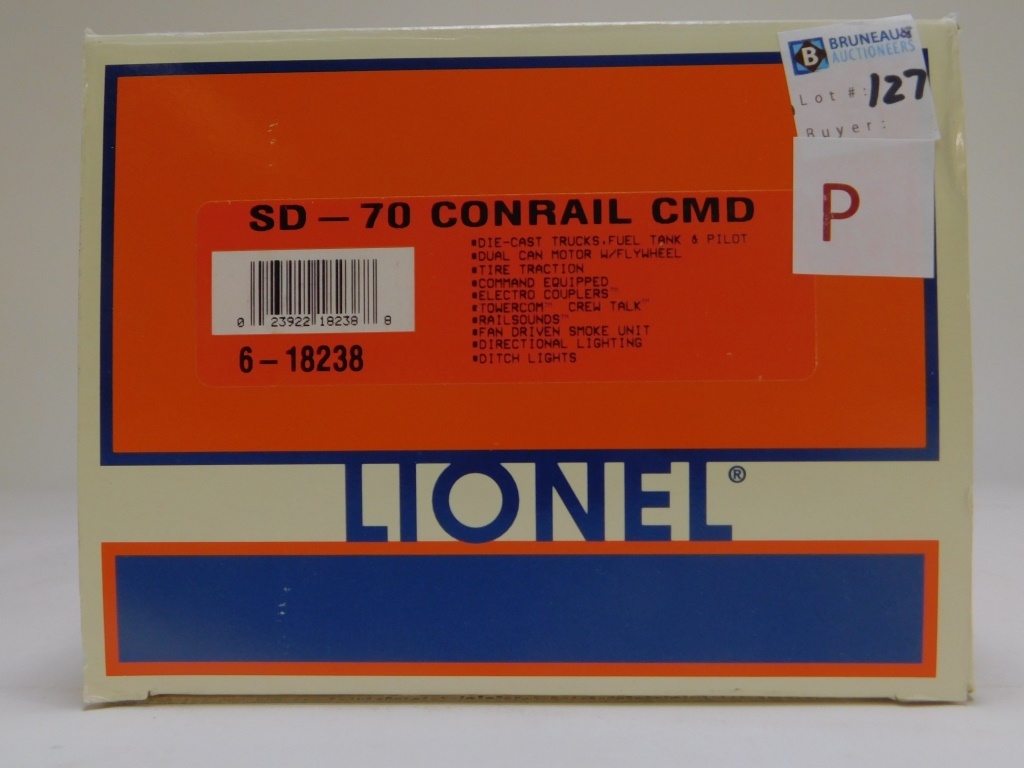 Appraisal: LIONEL SD- CONRAIL COMMAND O GAUGE MODEL TRAIN Item no