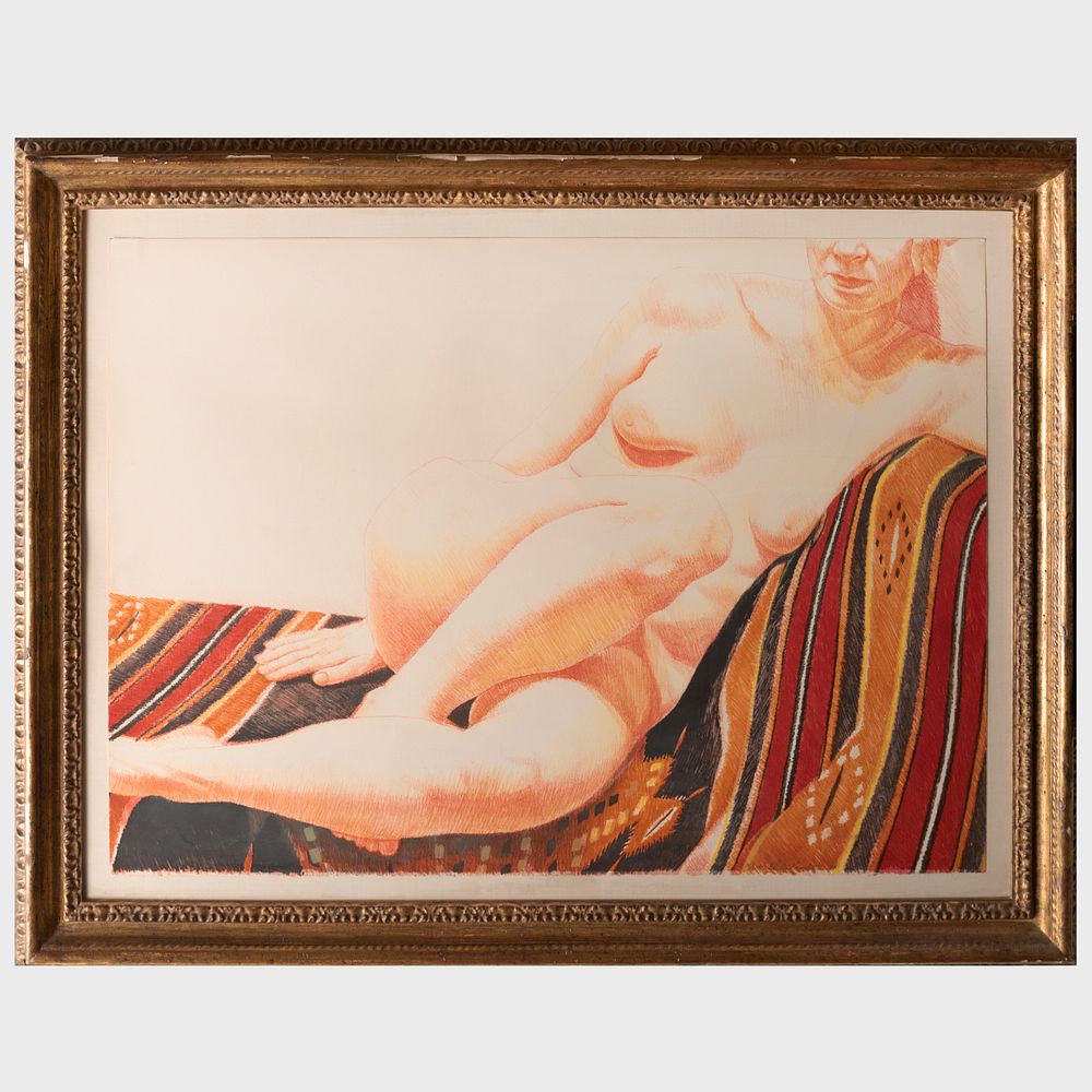 Appraisal: Philip Pearlstein b Nude and Nude with Rocker Two lithographs