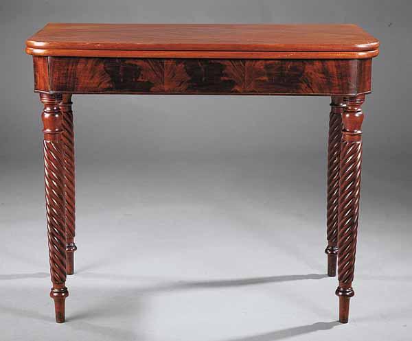 Appraisal: An American Federal Mahogany Games Table early th c the