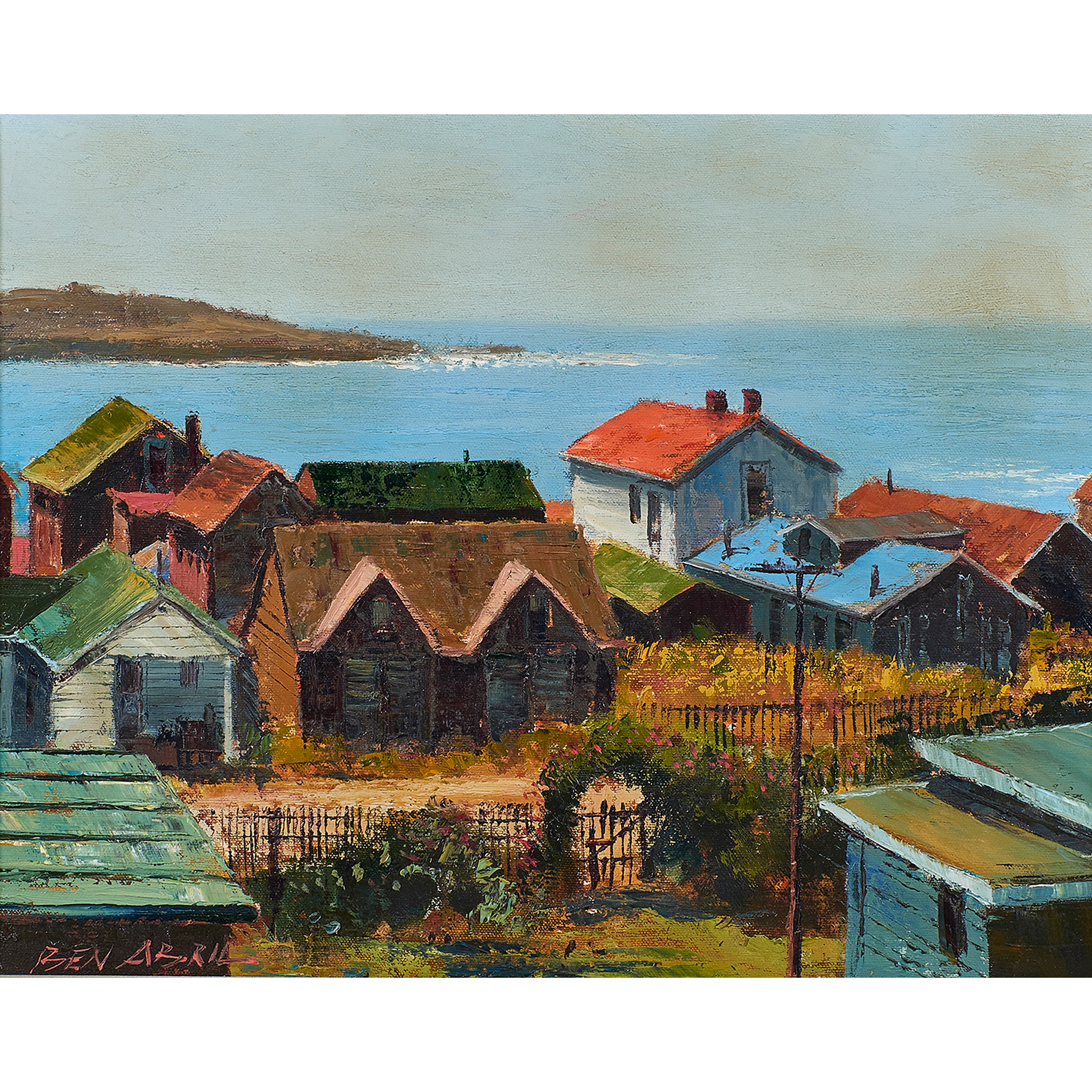 Appraisal: PAINTING BEN ABRIL Ben Abril American - Roof Patterns Mendocino