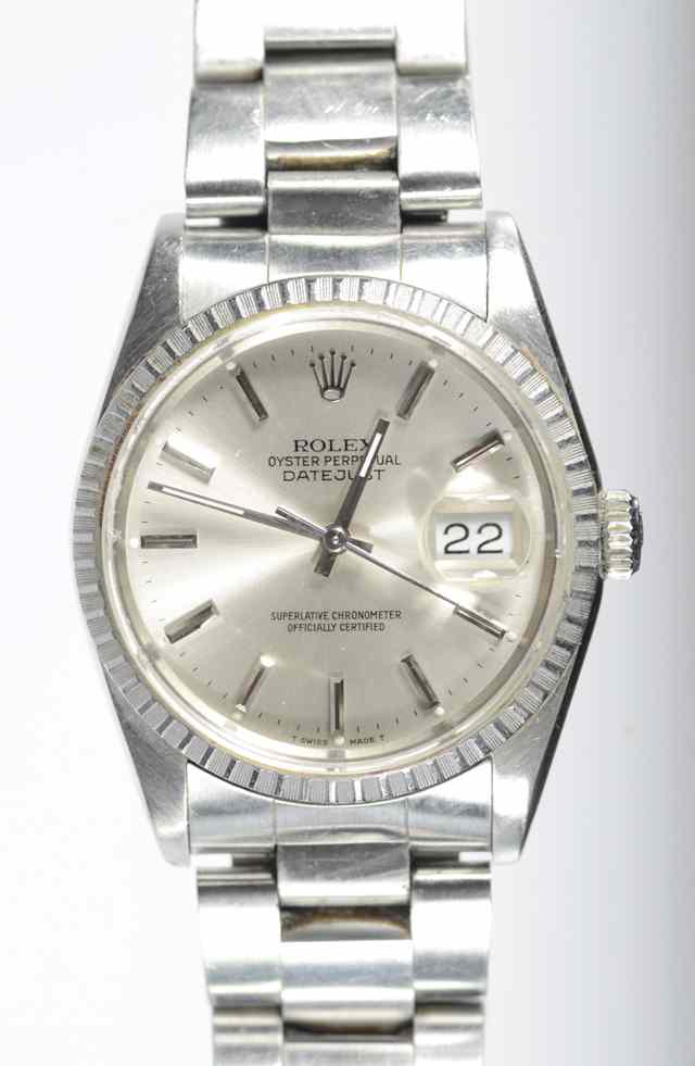 Appraisal: MAN'S ROLEX OYSTER PERPETUAL DATEJUST WRISTWATCH calibre case no E