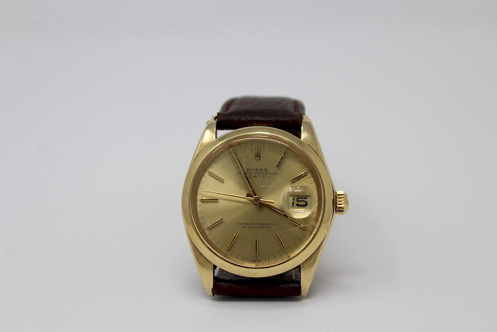 Appraisal: Vintage Rolex Oyster Perpetual K Gold Men's Watch Vintage Rolex