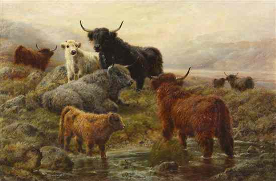 Appraisal: Robert Watson British - Highland Cattle in the Field oil