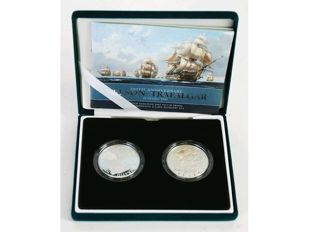 Appraisal: ROYAL MINT 'NELSON-TRAFALGAR th ANNIVERSARY' SILVER PROOF FIVE POUND TWO