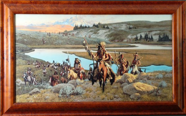 Appraisal: Frank McCarthy American - Limited Edition print on textured canvas