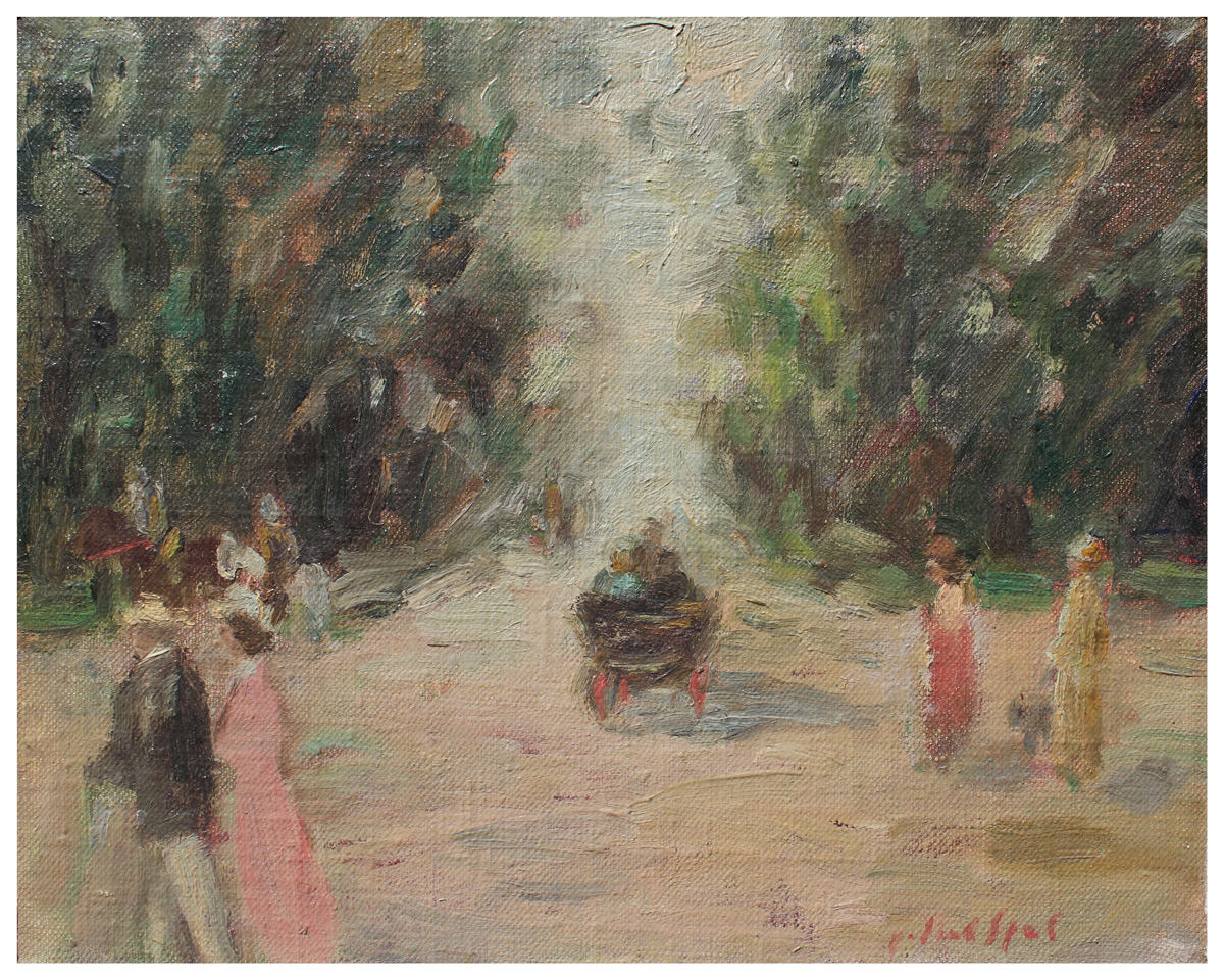 Appraisal: SPAT Gabriel American - ''Bois De Boulogne '' Paris Oil