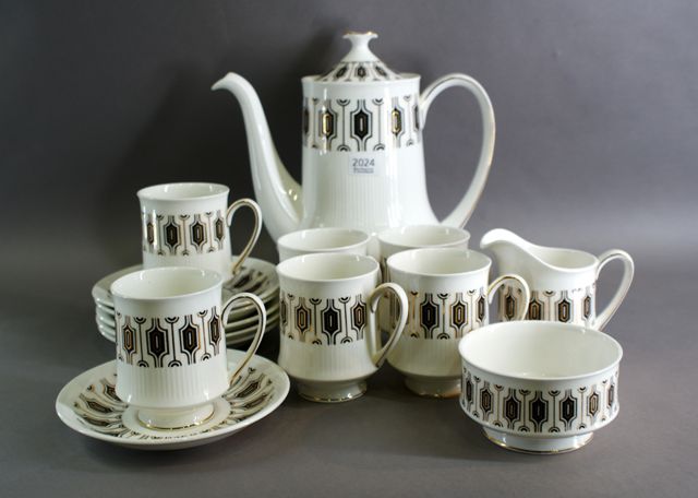 Appraisal: A Paragon coffee set for six in Symmetre pattern