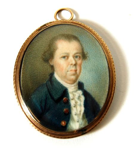 Appraisal: A late th century oval portrait miniature of a gentleman