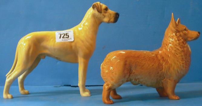 Appraisal: Beswick Large Dogs Great Dane and Corgi B