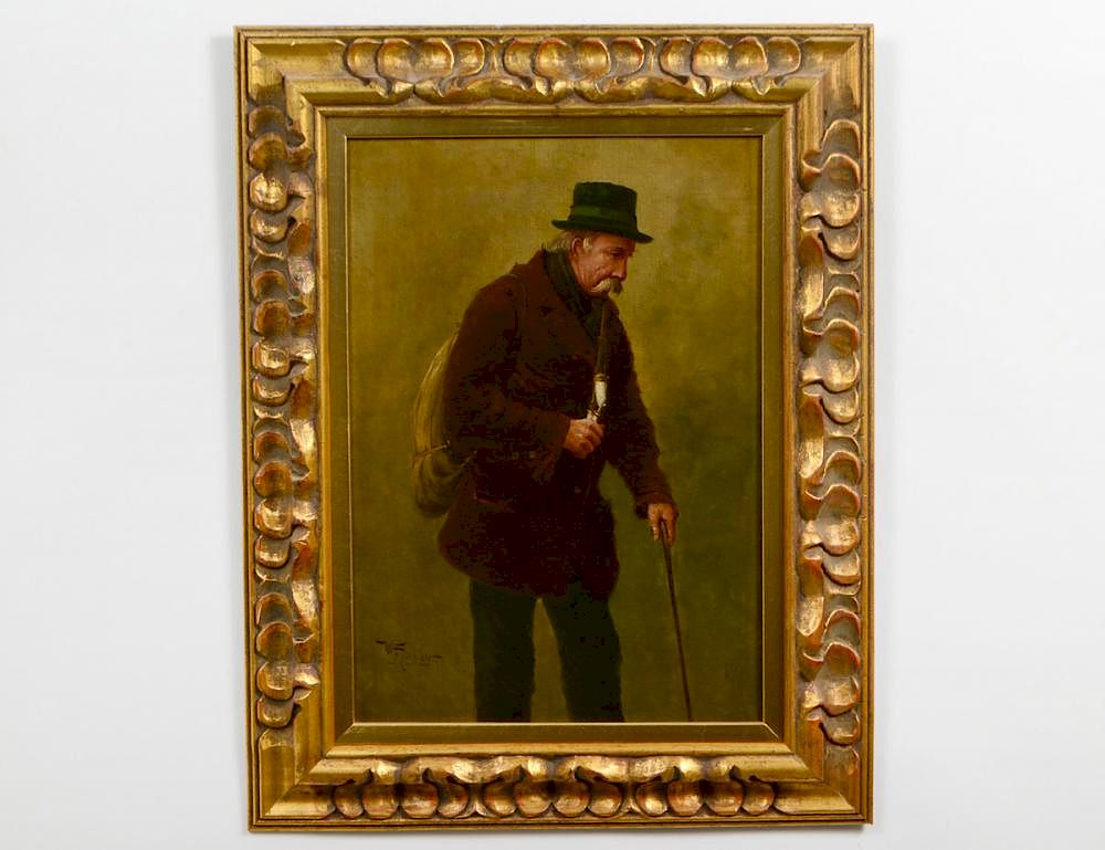 Appraisal: WILLY REICHERT-KRONAST German Born Portrait of a Tyrolean Man Signed