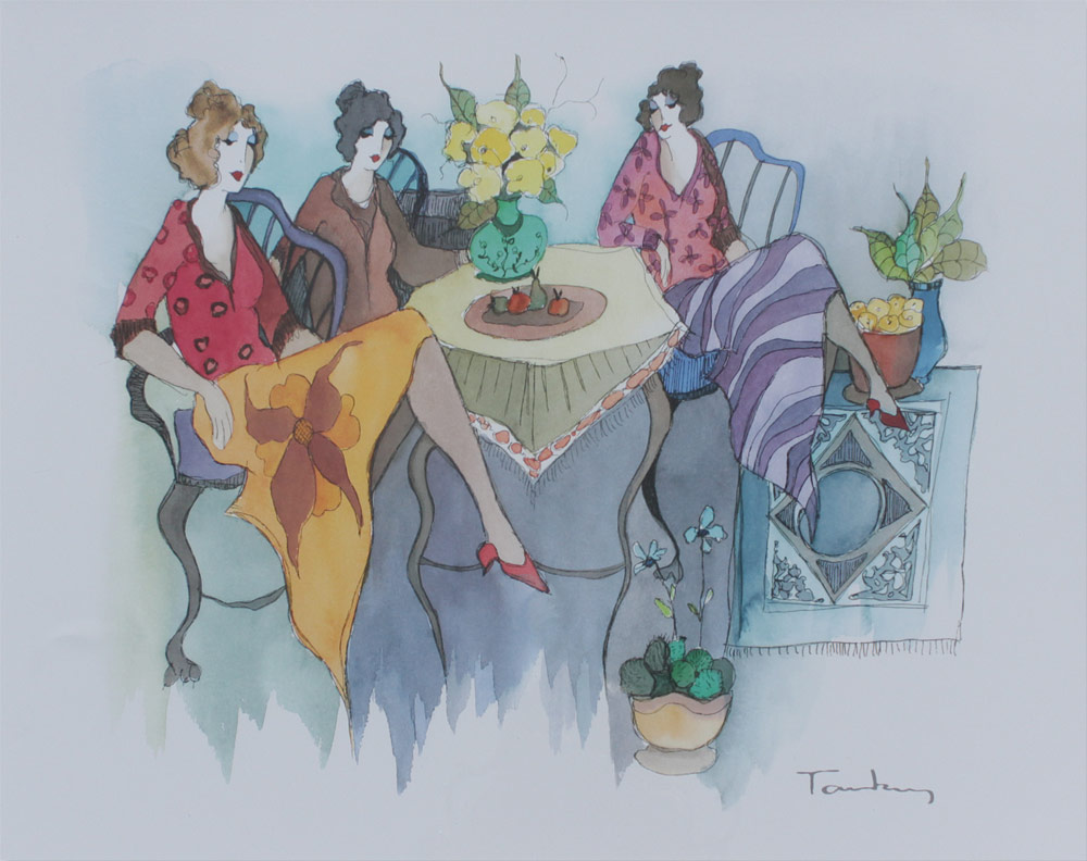 Appraisal: TARKAY Itzchak Israeli - ''Blissful Moments'' Seriolithograph signed in the