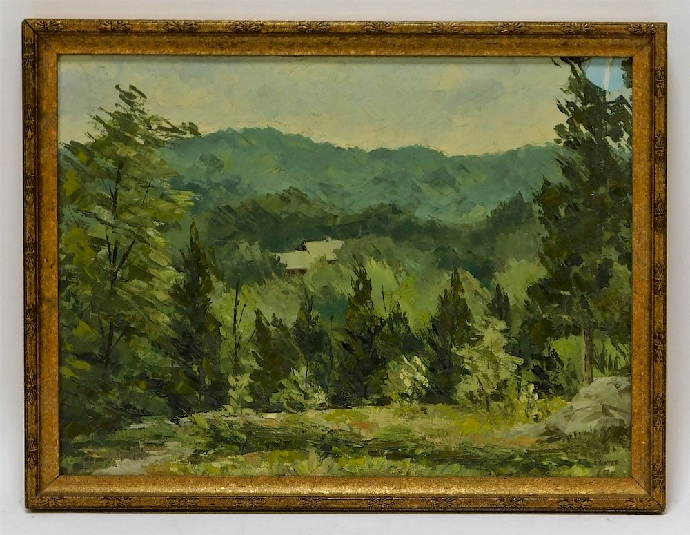 Appraisal: Edwin Crowen Slater Mountainous Forest Painting Edwin Crowen Slater Connecticut