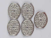 Appraisal: Five diamond set stainless steel watch dials each approx x